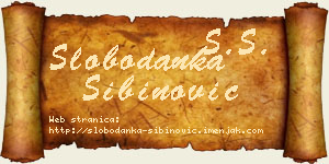 Slobodanka Sibinović vizit kartica